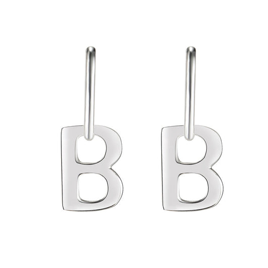 Aretes Letra B Vintage Estilo Cold Wind - Image 2