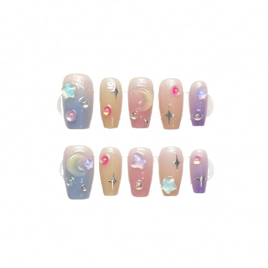 Uñas Postizas de Verano Artesanales - Diseño Dulce y Elegante - Image 2
