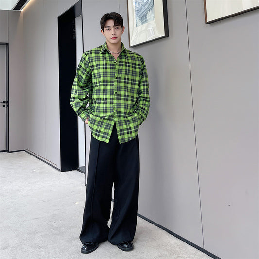 Camisa Tipo Jacket Cuadros Hombre Estilo Resort Holgada - Image 2