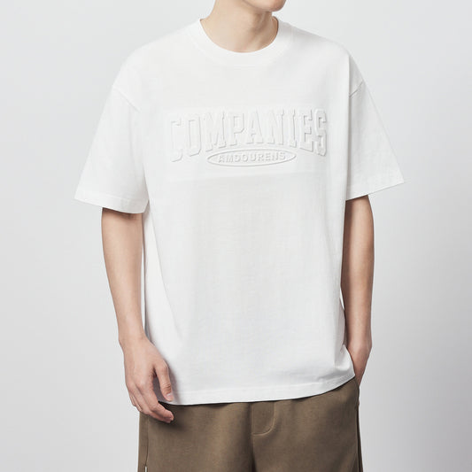 Camiseta Suelta de Algodón con Estampado de Letras y Cuello Redondo - Image 2