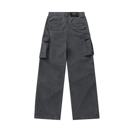 Pantalones Holgados Rectos de Cintura Alta con Pliegues y Detalles Gastados - Image 2