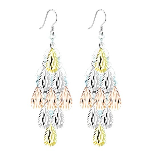Aretes de Plata Esterlina con Borlas - Diseño Lujo Ligero Temperamento Elegante - Image 2