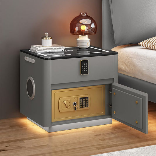 Mesita de Noche Inteligente con Caja de Seguridad y Carga Inalámbrica Integrada - Image 2