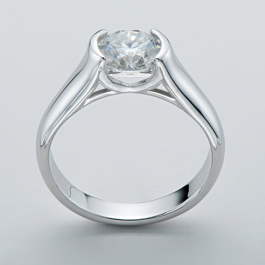 Anillo de Moissanita de 2 Quilates - Diseño Minimalista y Elegante - Image 2