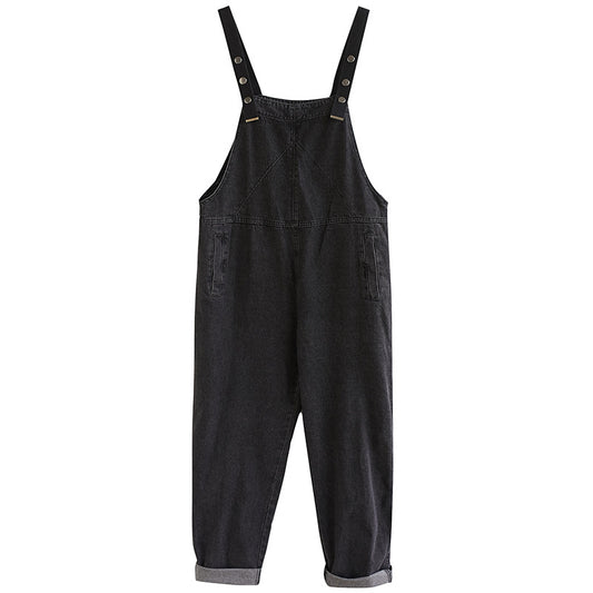 Pantalón Overol Denim Suelto con Bolsillos Grandes - Estilo Casual - Image 2