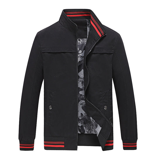 Chaqueta Casual de Algodón con Cuello Mao para Hombre - Image 2