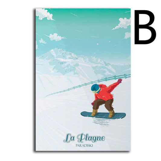 Póster Lienzo Estación de Esquí de los Alpes Franceses - Image 2