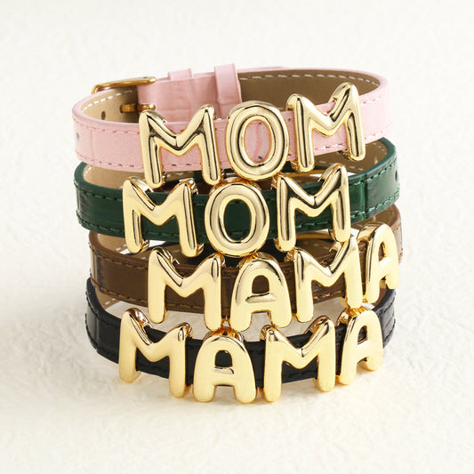 Pulsera Correa de Cuero Mamá para el Día de la Madre - Image 2