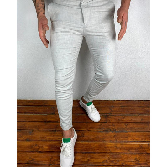 Pantalones Chaps Casuales de Color Sólido para Hombre - Image 2