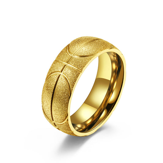 Anillo de Baloncesto en Acero Inoxidable con Diseño Tallado y Acabado Mate - Image 2