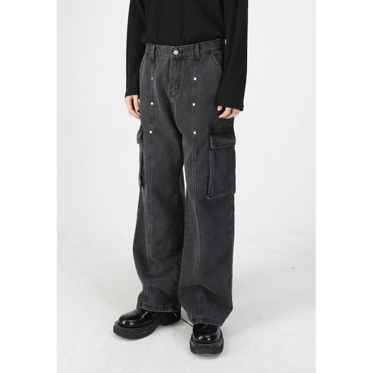 Pantalones Vaqueros Holgados Vintage Hip-hop para Hombre - Image 2
