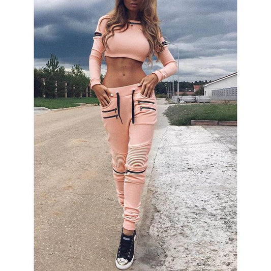 Conjunto Deportivo con Cremallera: Playera Manga Larga Hueca y Pantalón - Image 2