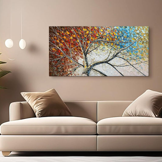 Cuadro Abstracto Moderno con Textura de Paleta - Árbol de la Fortuna Óleo sobre Lienzo - Image 2