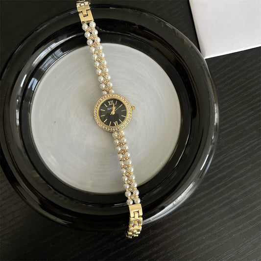 Reloj Pulsera de Perlas Estilo Clásico Elegante - Image 2