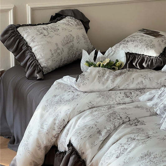 Juego de Cama Sedoso French Ice con Encaje Premium - Image 2