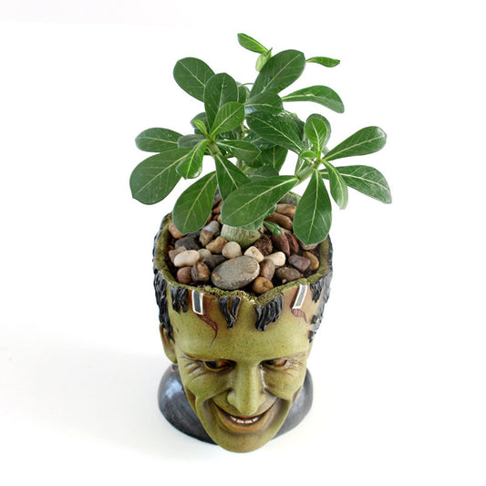 Maceta Decorativa Personalizada Frankenstein - Contenedor de Resina para Escritorio - Image 2