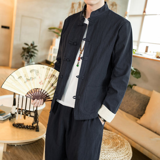 Traje Hanfu Suelto de Talla Grande para Hombre - Estilo Personalidad - Image 2