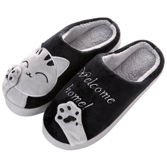 Pantuflas de Invierno Gato de la Suerte - Algodón Cómodo para Casa - Image 2