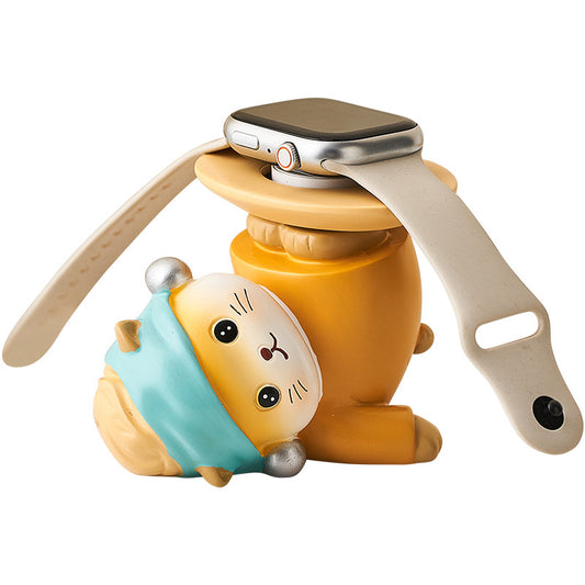 Soporte Cargador para Reloj Conejo de Resina - Diseño Trendy - Image 2
