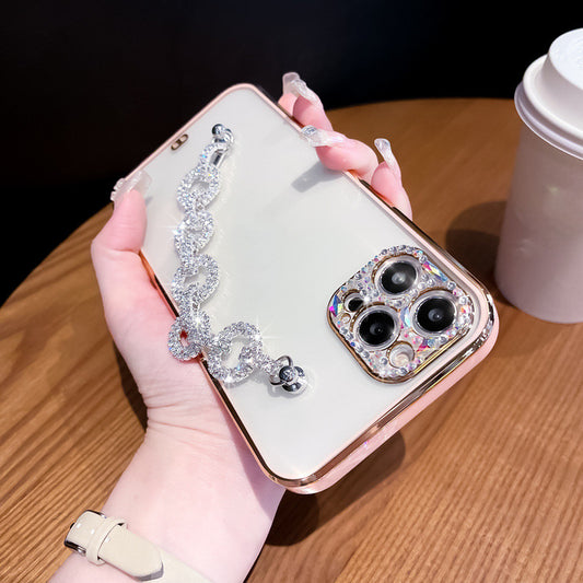 Funda para Celular con Diseño de Diamantes Brillantes Transparente - Image 2