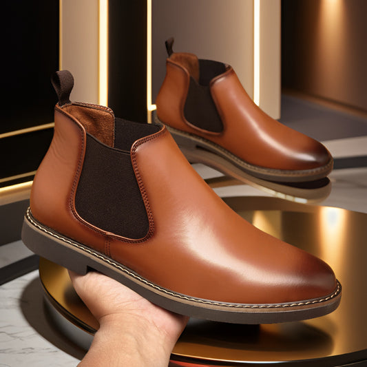 Botas de Cuero Estilo Británico Talla Grande para Hombre - Image 2