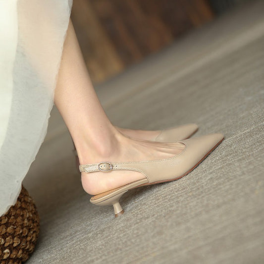 Sandalias Retro Francesas Estilo Baotou con Talón Abierto - Image 2