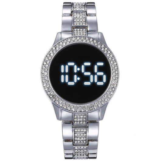 Reloj Deportivo LED Resistente al Agua con Doble Fila de Diamantes - Image 2