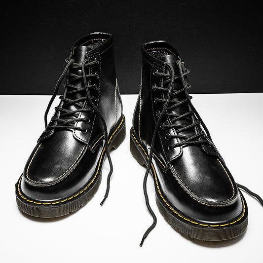 Botas Martin de Cuero Genuino Estilo Británico Premium con Forro de Cachemira - Image 2