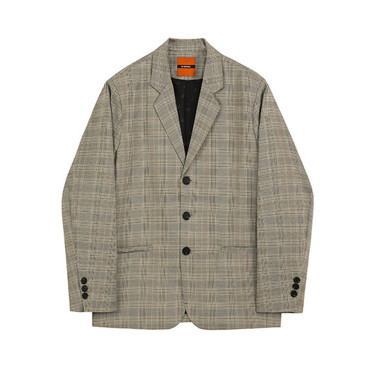 Traje Cuadros Hombre Corte Suelto Estilo Coreano - Image 2