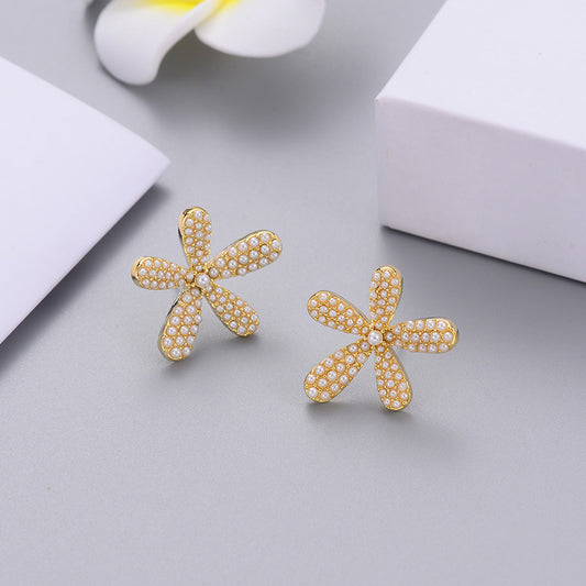 Aretes de Perla Temperamento Simple con Gancho para la Oreja - Image 2