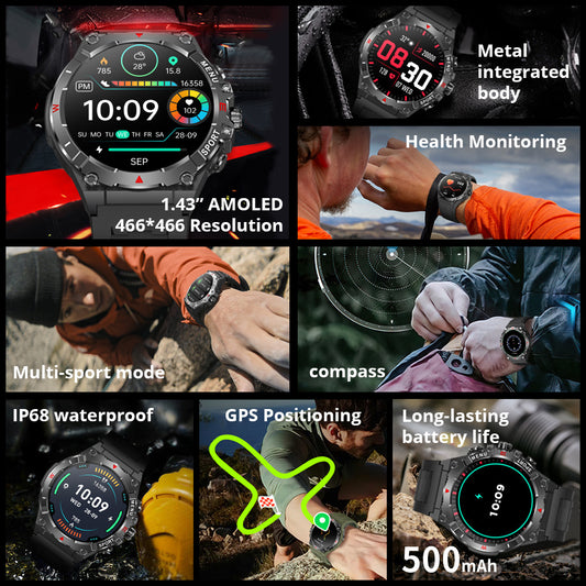 Reloj Deportivo GPS con Brújula, Altímetro y Barómetro - Image 2