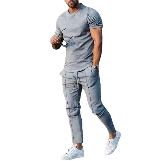 Conjunto Deportivo Casual: Camiseta y Pantalón de Algodón - Image 2