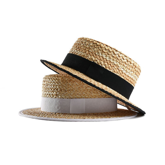 Sombrero de Paja Plano para Mujer - Accesorio Playa y Vacaciones - Image 2