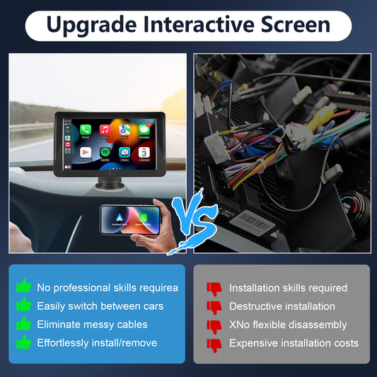 Autoestéreo Portátil 7" con CarPlay Inalámbrico, Android Auto y Bluetooth 5.0 - Image 2