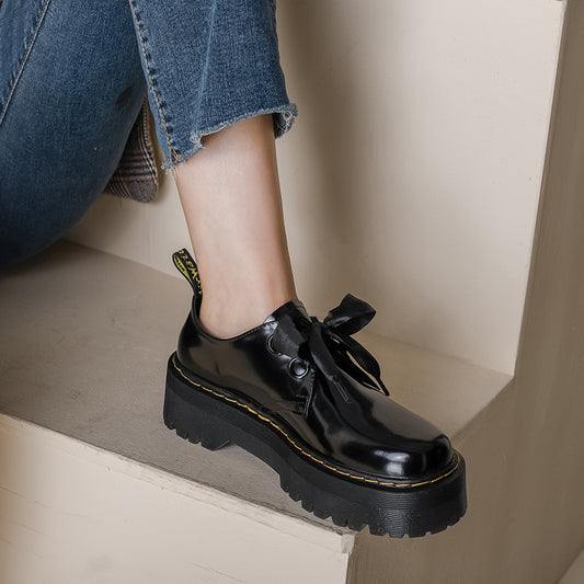 Zapatos de Cuero para Mujer con Suela Gruesa - Image 2