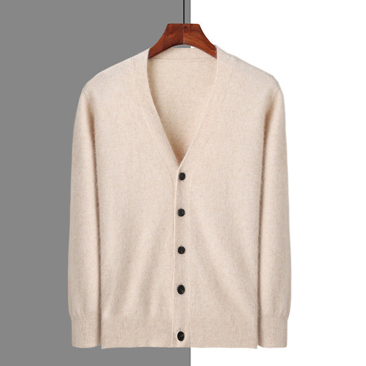 Cardigan Tejido con Cuello V y Botones para Hombre - Image 2