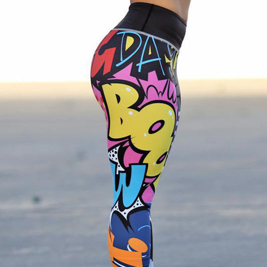 Leggings de Cintura Alta con Estampado Digital Europeo y Americano - Image 2