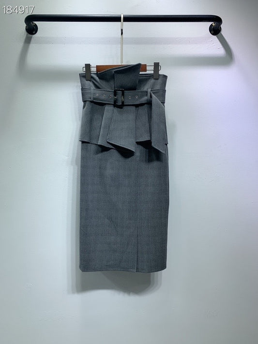 Falda Plisada Elegante de Cintura Alta con Volantes y Corte Slim - Image 2