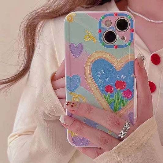 Funda para Celular con Diseño de Tulipanes Arcoíris - Image 2