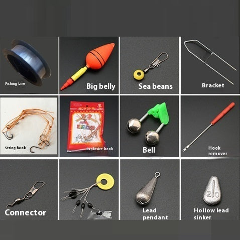 Kit Completo de Accesorios para Caña de Pescar con Flotador y Soporte - Image 2