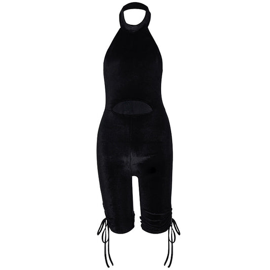 Body Halter con Letras y Strass Plisado - Image 2