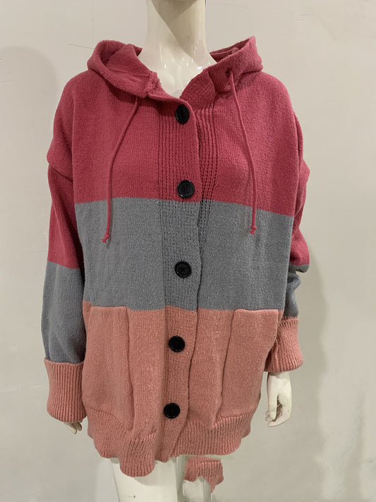 Cardigan Tejido a Juego de Colores Largo Medio para Mujer - Image 2