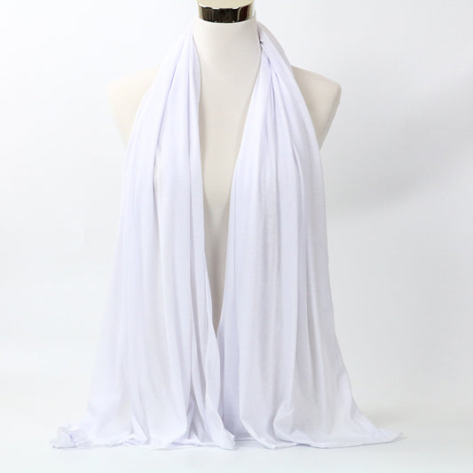 Pañuelo de Algodón Mercerizado Monócromo para Mujer - Image 2