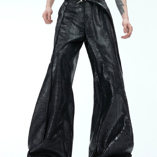 Pantalones Rectos Casuales de Textura Pesada - Corte Suelto y Cómodo - Image 2