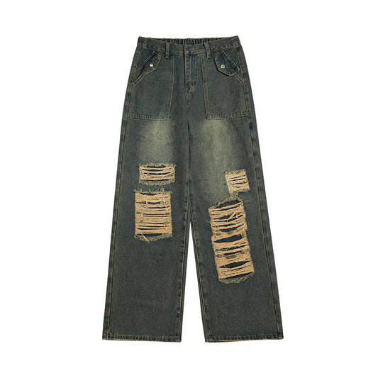 Jeans Rotos Vintage con Parches para Hombre - Diseño Nicho - Image 2