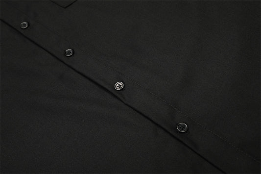 Camisa Suelta de Manga Larga con Cadena Colgante - Estilo Street Casual para Hombre - Image 2