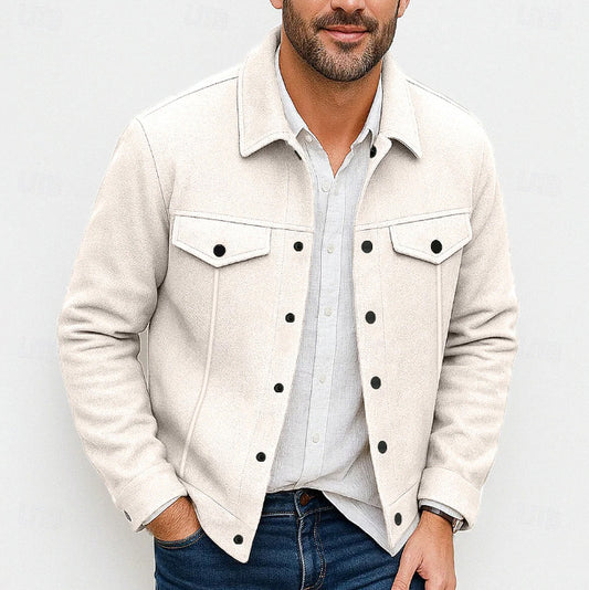 Abrigo de Lana Casual para Hombre con Solapa Elegante - Image 2