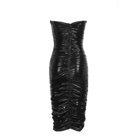 Vestido Corto Estilo Vaquero con Escote en V y Cintura Ajustada - Image 2