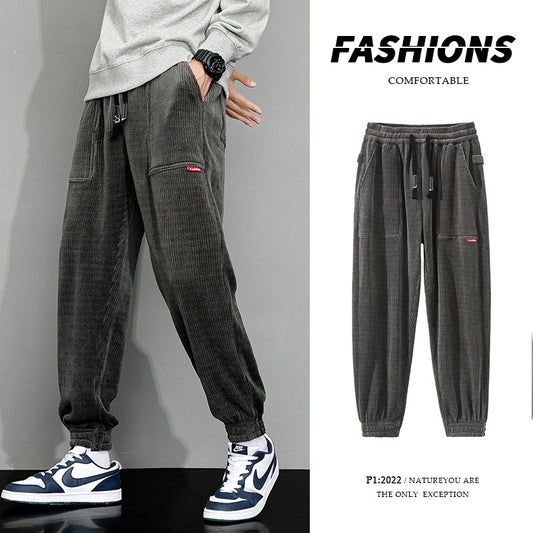 Pantalones de Pana Ancha Talla Grande para Hombre - Estilo Deportivo Casual - Image 2