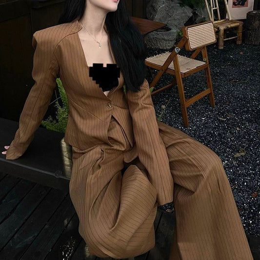 Traje de Moda Retro Americano: Blazer y Pantalón Ancho - Image 2